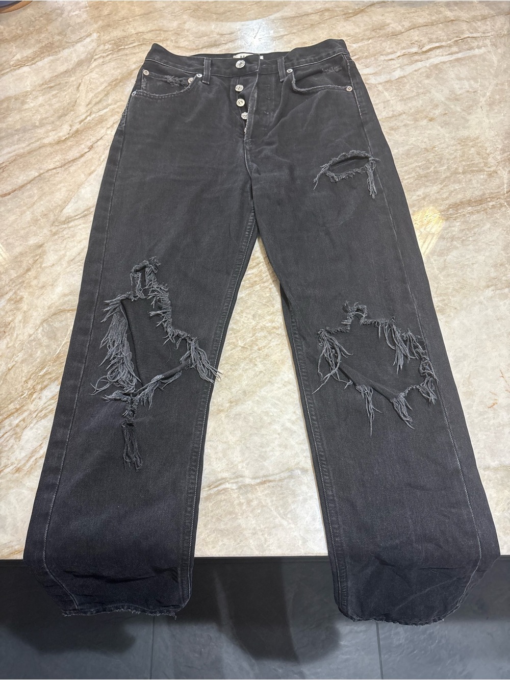 Agolde Distressed 90s straight leg jean